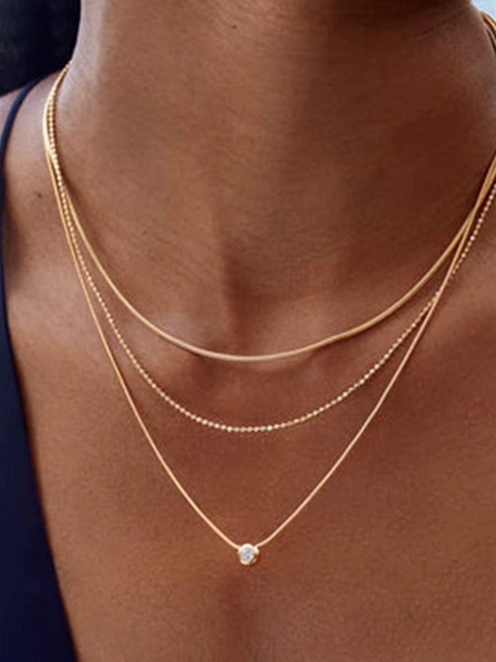 18K Gold Plated Layered Necklace